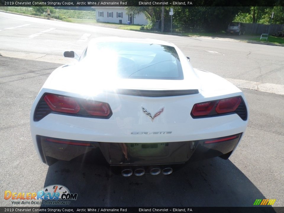 2019 Chevrolet Corvette Stingray Coupe Arctic White / Adrenaline Red Photo #10