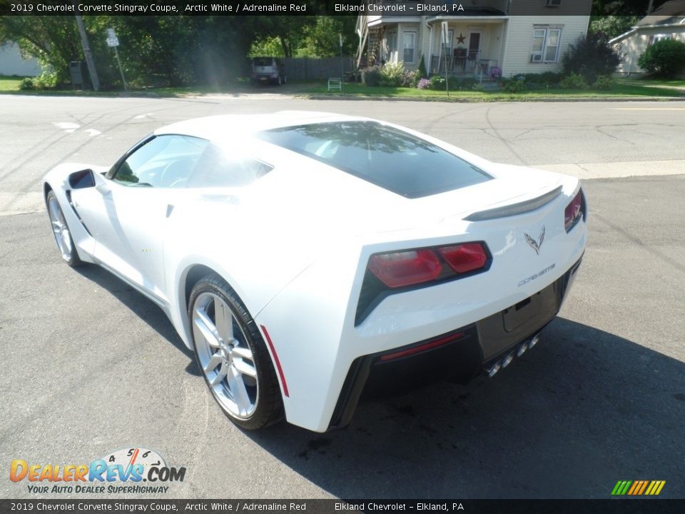 2019 Chevrolet Corvette Stingray Coupe Arctic White / Adrenaline Red Photo #11