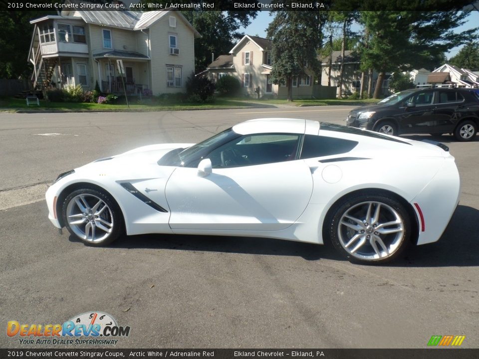 2019 Chevrolet Corvette Stingray Coupe Arctic White / Adrenaline Red Photo #12