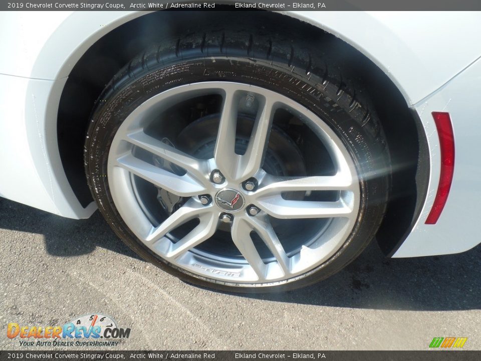 2019 Chevrolet Corvette Stingray Coupe Arctic White / Adrenaline Red Photo #13
