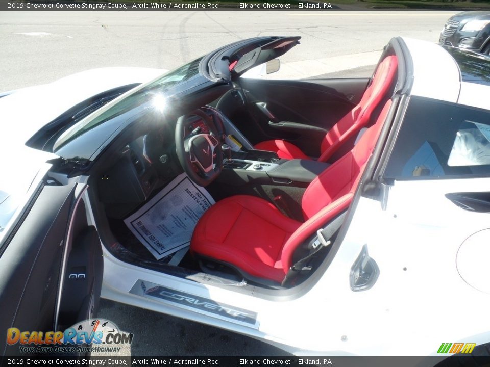 2019 Chevrolet Corvette Stingray Coupe Arctic White / Adrenaline Red Photo #15