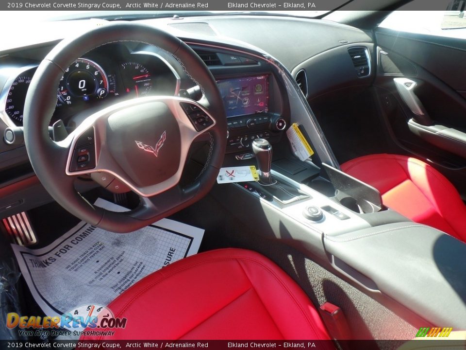 2019 Chevrolet Corvette Stingray Coupe Arctic White / Adrenaline Red Photo #18