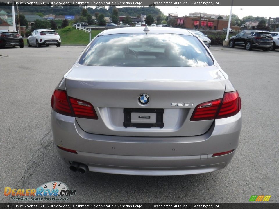 2012 BMW 5 Series 528i xDrive Sedan Cashmere Silver Metallic / Venetian Beige Photo #10