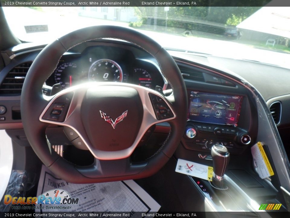 2019 Chevrolet Corvette Stingray Coupe Arctic White / Adrenaline Red Photo #19