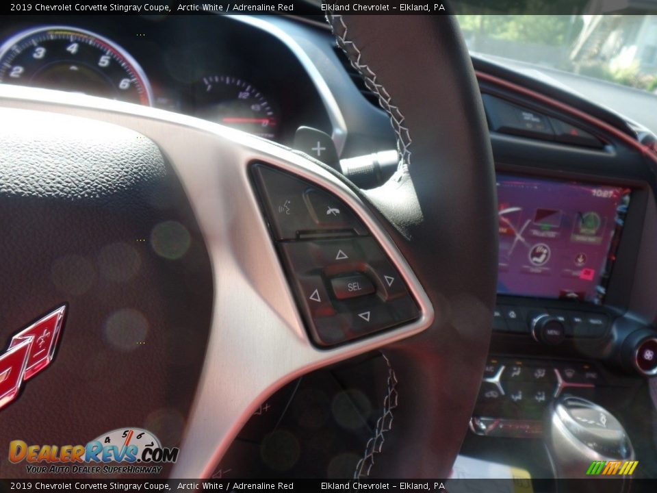2019 Chevrolet Corvette Stingray Coupe Arctic White / Adrenaline Red Photo #21