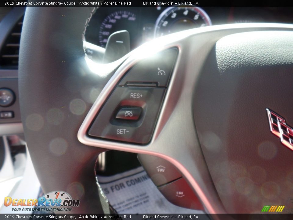 2019 Chevrolet Corvette Stingray Coupe Arctic White / Adrenaline Red Photo #22