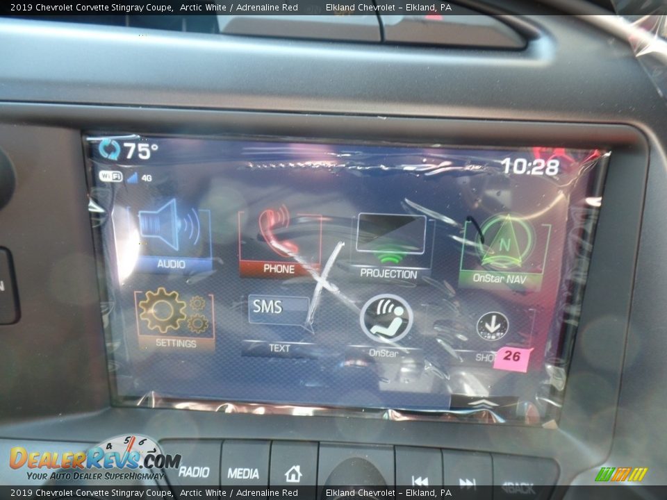 2019 Chevrolet Corvette Stingray Coupe Arctic White / Adrenaline Red Photo #25