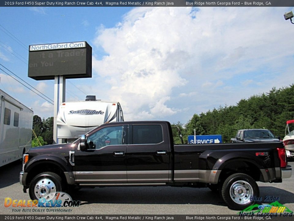 2019 Ford F450 Super Duty King Ranch Crew Cab 4x4 Magma Red Metallic / King Ranch Java Photo #2