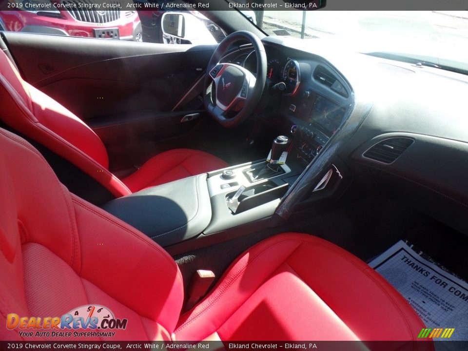 2019 Chevrolet Corvette Stingray Coupe Arctic White / Adrenaline Red Photo #34