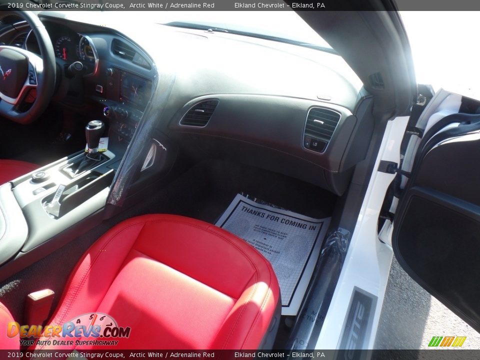 2019 Chevrolet Corvette Stingray Coupe Arctic White / Adrenaline Red Photo #35