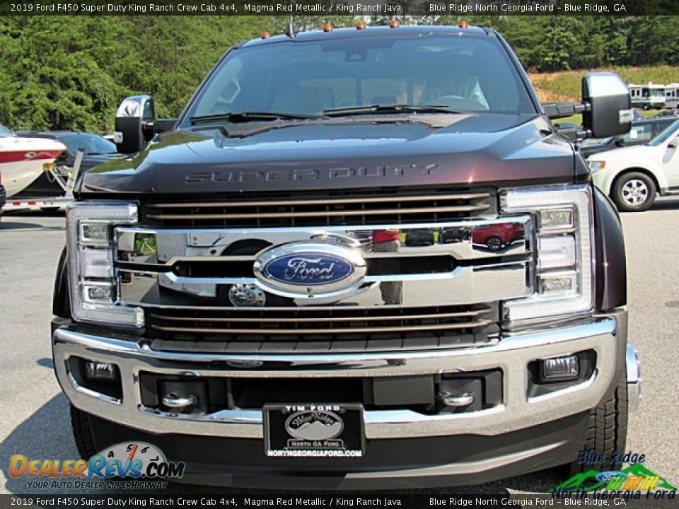 2019 Ford F450 Super Duty King Ranch Crew Cab 4x4 Magma Red Metallic / King Ranch Java Photo #8