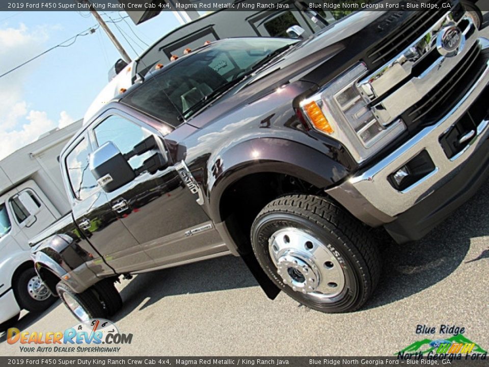 2019 Ford F450 Super Duty King Ranch Crew Cab 4x4 Magma Red Metallic / King Ranch Java Photo #36