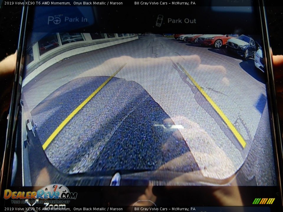 2019 Volvo XC90 T6 AWD Momentum Onyx Black Metallic / Maroon Photo #14