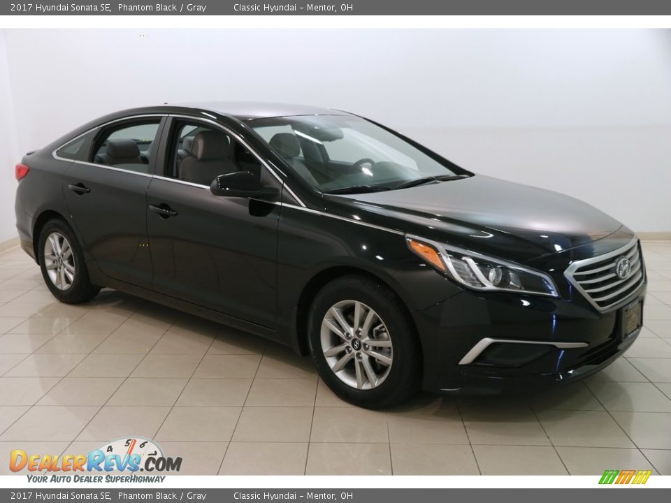 2017 Hyundai Sonata SE Phantom Black / Gray Photo #1