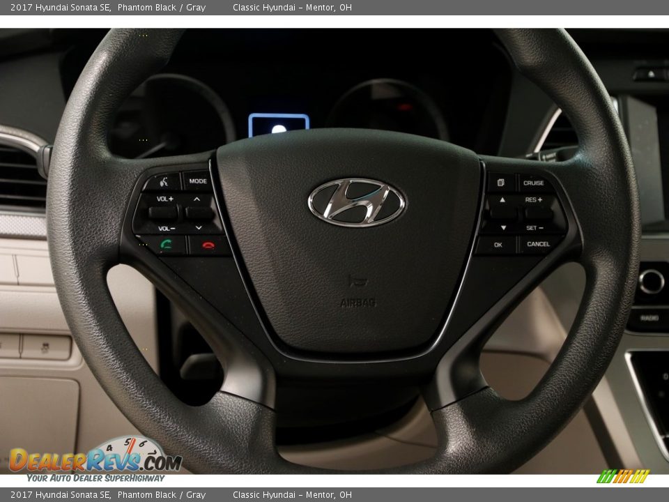2017 Hyundai Sonata SE Phantom Black / Gray Photo #7