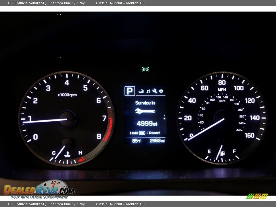 2017 Hyundai Sonata SE Phantom Black / Gray Photo #8