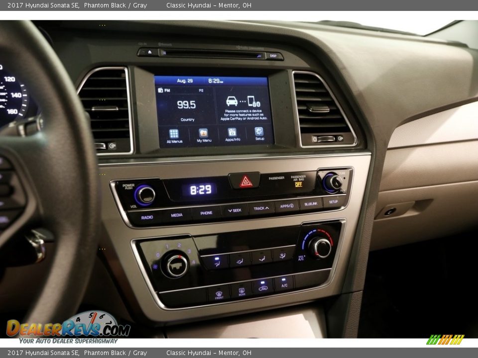 2017 Hyundai Sonata SE Phantom Black / Gray Photo #9