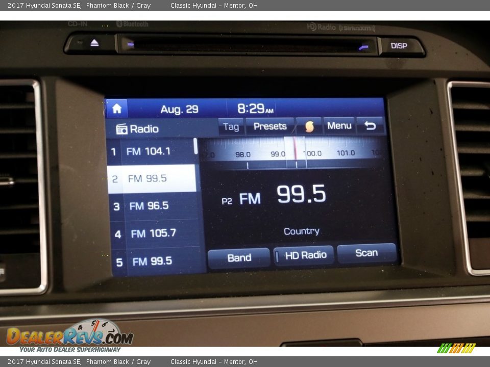2017 Hyundai Sonata SE Phantom Black / Gray Photo #10