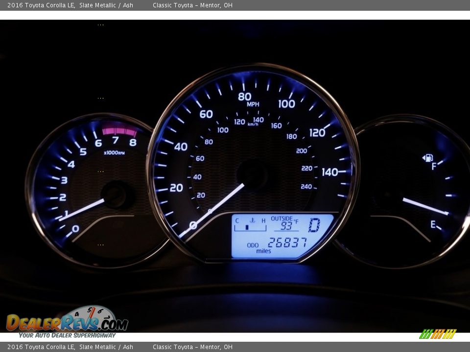2016 Toyota Corolla LE Slate Metallic / Ash Photo #7