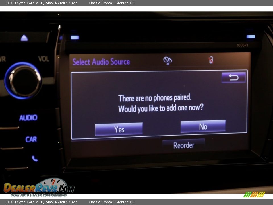 2016 Toyota Corolla LE Slate Metallic / Ash Photo #10