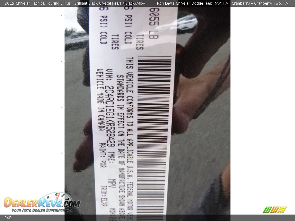 Chrysler Color Code PXR Brilliant Black Crystal Pearl