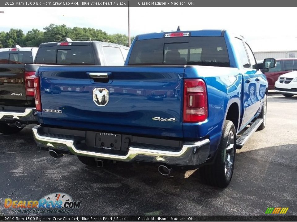 2019 Ram 1500 Big Horn Crew Cab 4x4 Blue Streak Pearl / Black Photo #2