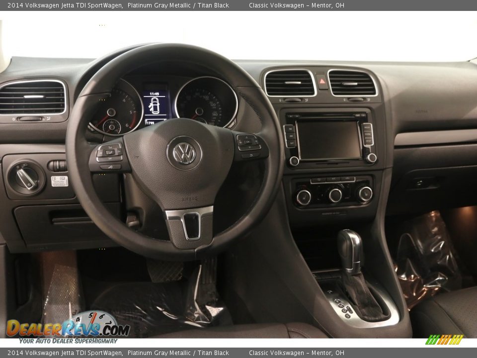 2014 Volkswagen Jetta TDI SportWagen Platinum Gray Metallic / Titan Black Photo #6
