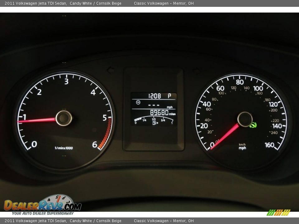 2011 Volkswagen Jetta TDI Sedan Candy White / Cornsilk Beige Photo #7