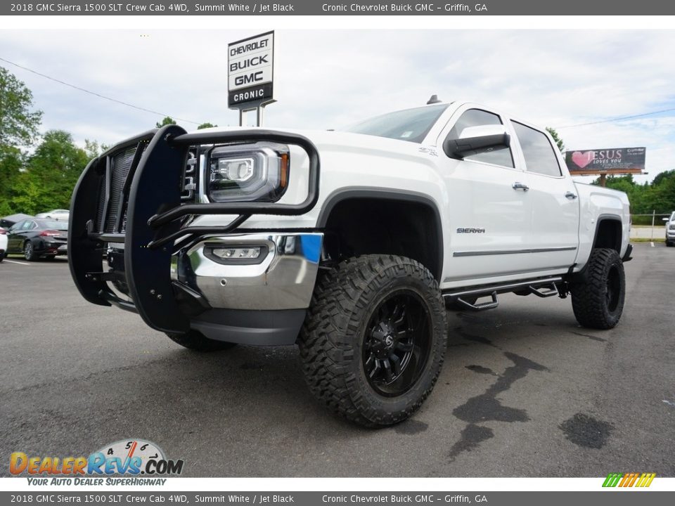 2018 GMC Sierra 1500 SLT Crew Cab 4WD Summit White / Jet Black Photo #3