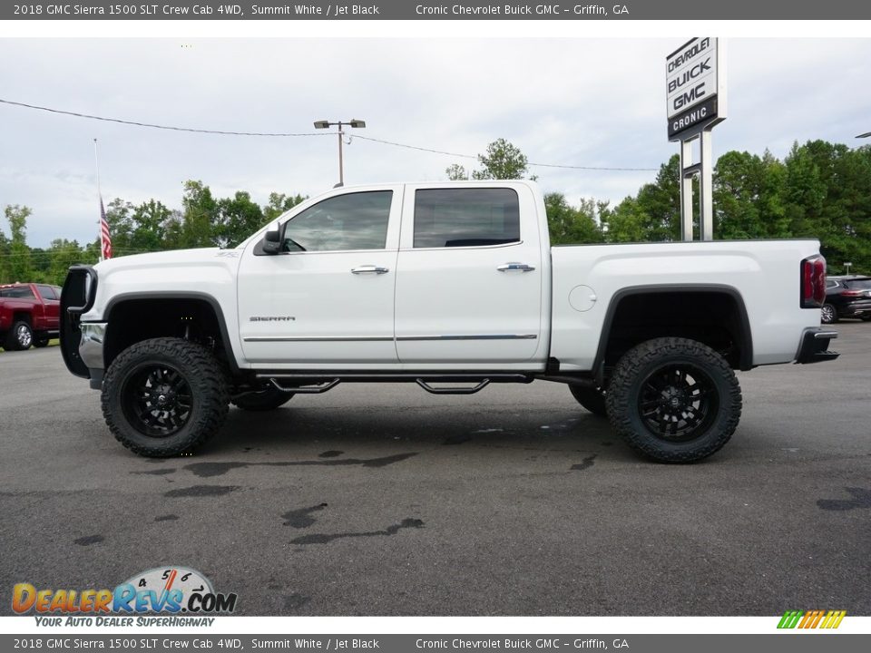 2018 GMC Sierra 1500 SLT Crew Cab 4WD Summit White / Jet Black Photo #15