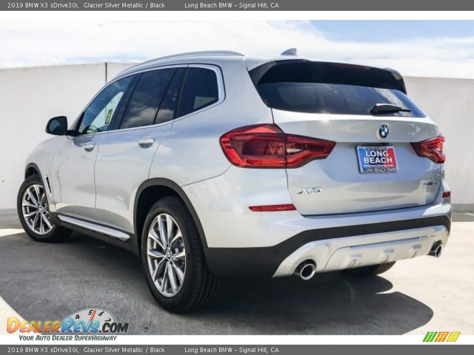 2019 BMW X3 sDrive30i Glacier Silver Metallic / Black Photo #2