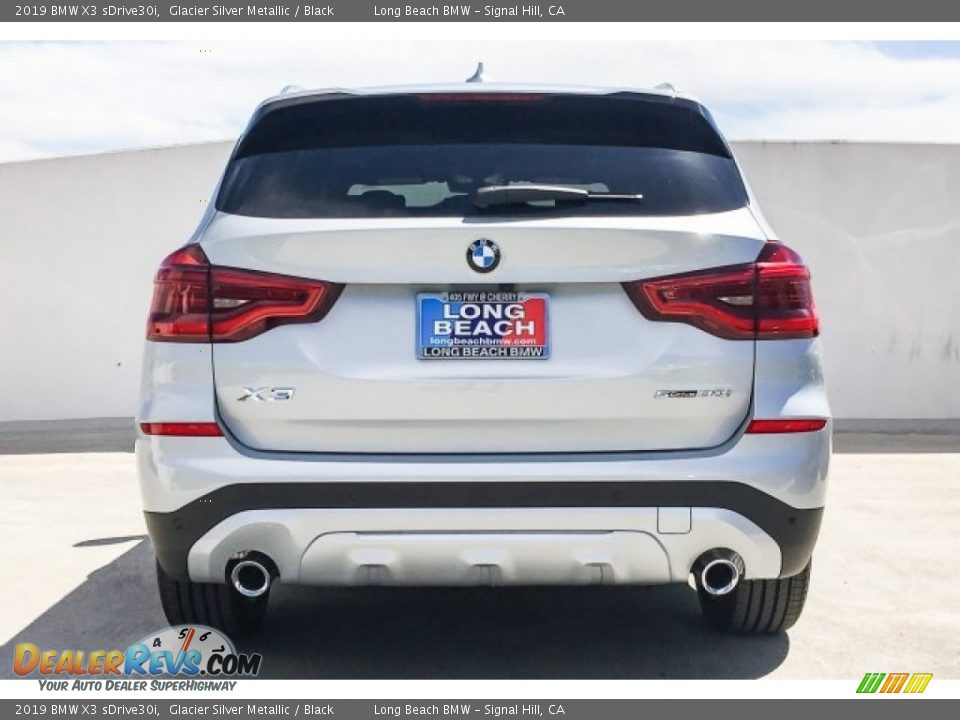 2019 BMW X3 sDrive30i Glacier Silver Metallic / Black Photo #3