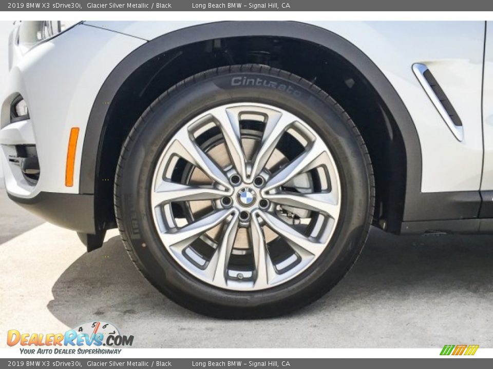 2019 BMW X3 sDrive30i Glacier Silver Metallic / Black Photo #9