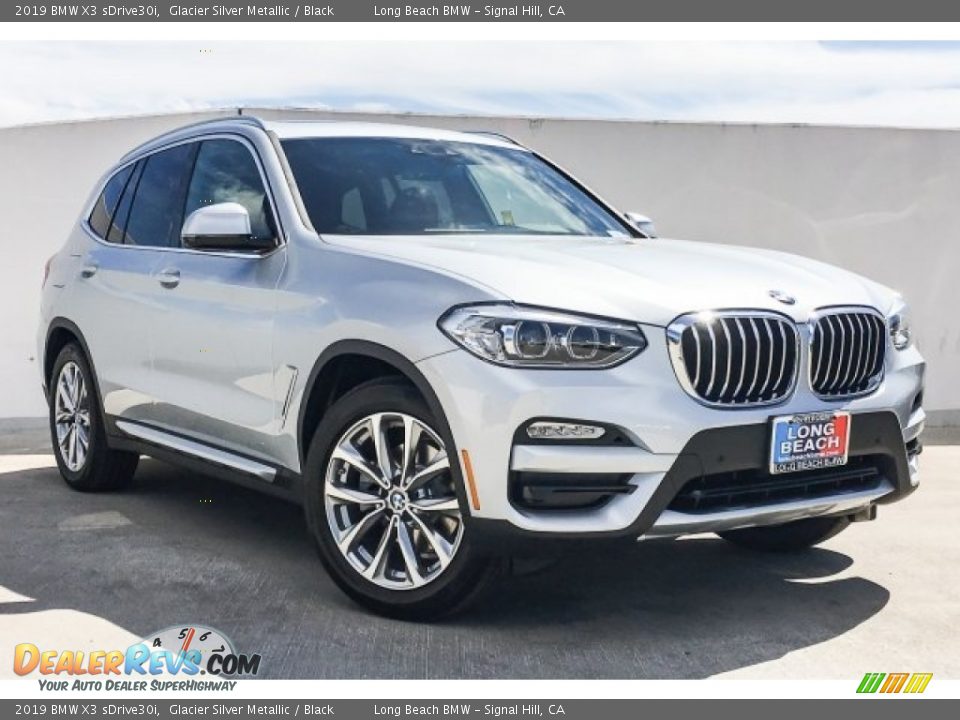 2019 BMW X3 sDrive30i Glacier Silver Metallic / Black Photo #12