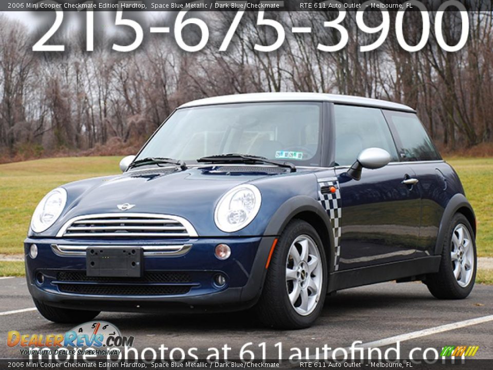2006 Mini Cooper Checkmate Edition Hardtop Space Blue Metallic / Dark Blue/Checkmate Photo #1