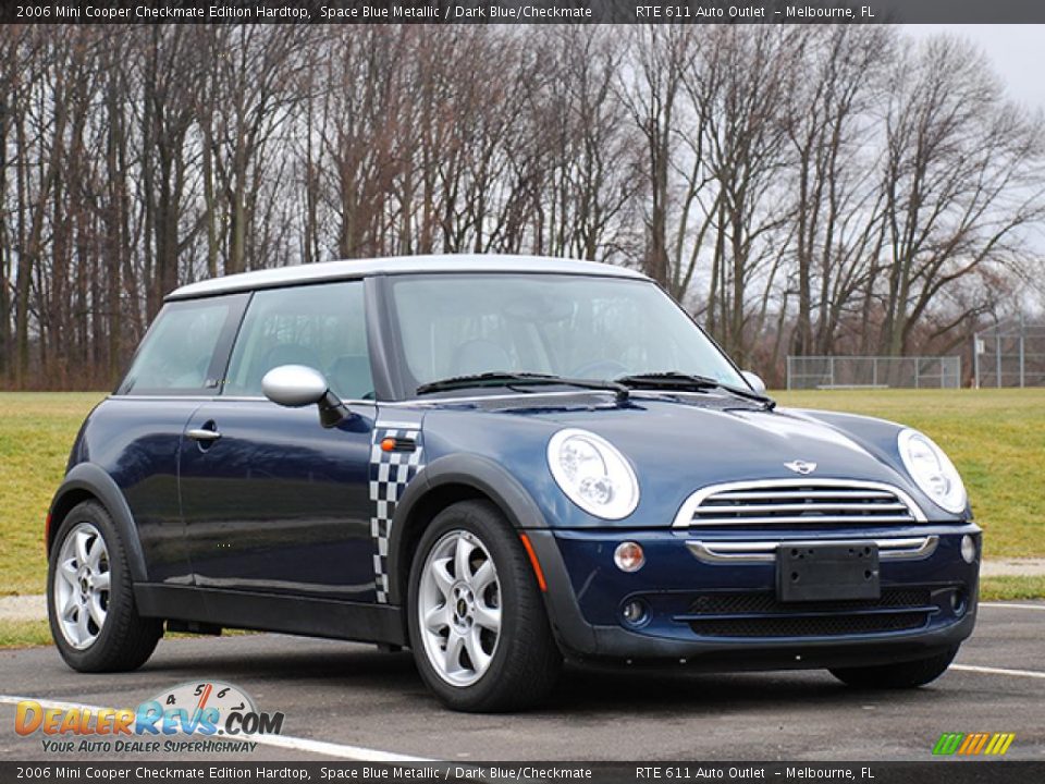 2006 Mini Cooper Checkmate Edition Hardtop Space Blue Metallic / Dark Blue/Checkmate Photo #2