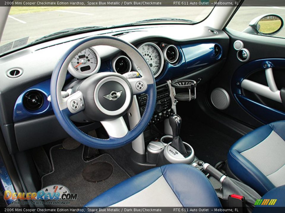 2006 Mini Cooper Checkmate Edition Hardtop Space Blue Metallic / Dark Blue/Checkmate Photo #4