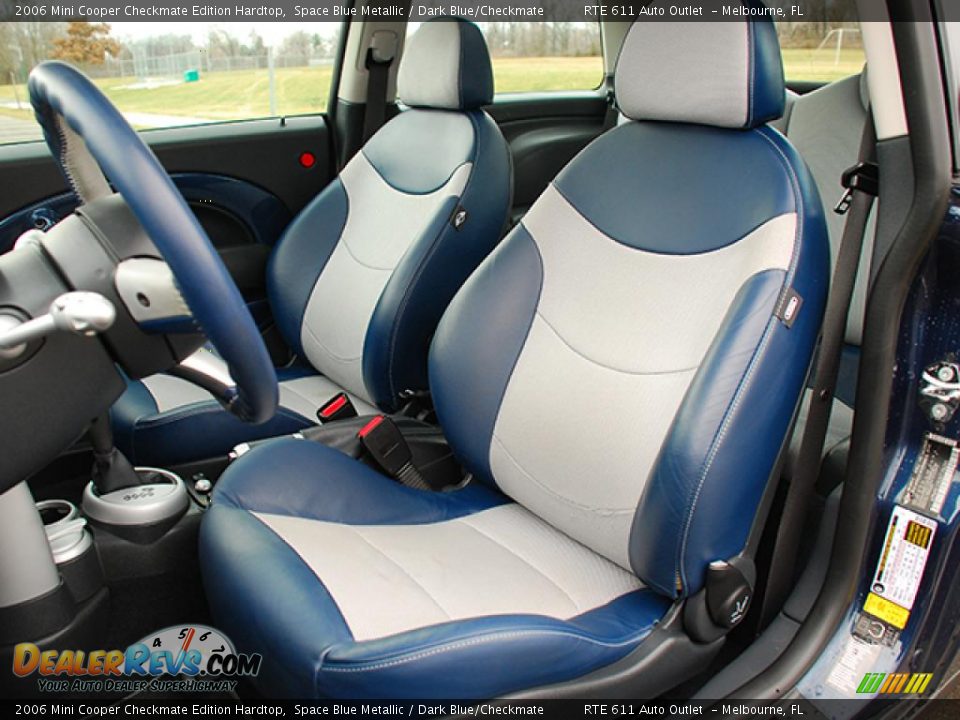 2006 Mini Cooper Checkmate Edition Hardtop Space Blue Metallic / Dark Blue/Checkmate Photo #5