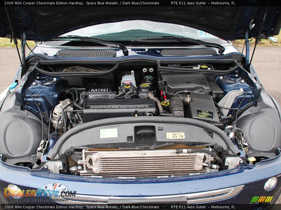 2006 Mini Cooper Checkmate Edition Hardtop Space Blue Metallic / Dark Blue/Checkmate Photo #8