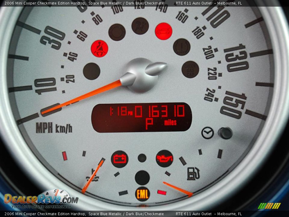 2006 Mini Cooper Checkmate Edition Hardtop Space Blue Metallic / Dark Blue/Checkmate Photo #9