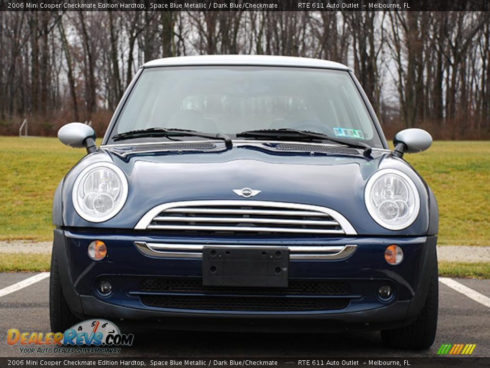 2006 Mini Cooper Checkmate Edition Hardtop Space Blue Metallic / Dark Blue/Checkmate Photo #26