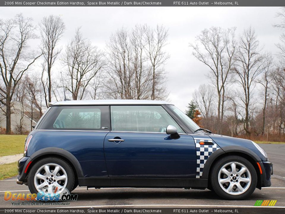 2006 Mini Cooper Checkmate Edition Hardtop Space Blue Metallic / Dark Blue/Checkmate Photo #27