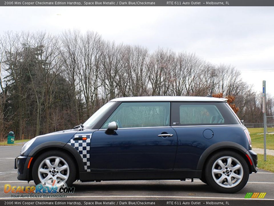 2006 Mini Cooper Checkmate Edition Hardtop Space Blue Metallic / Dark Blue/Checkmate Photo #30