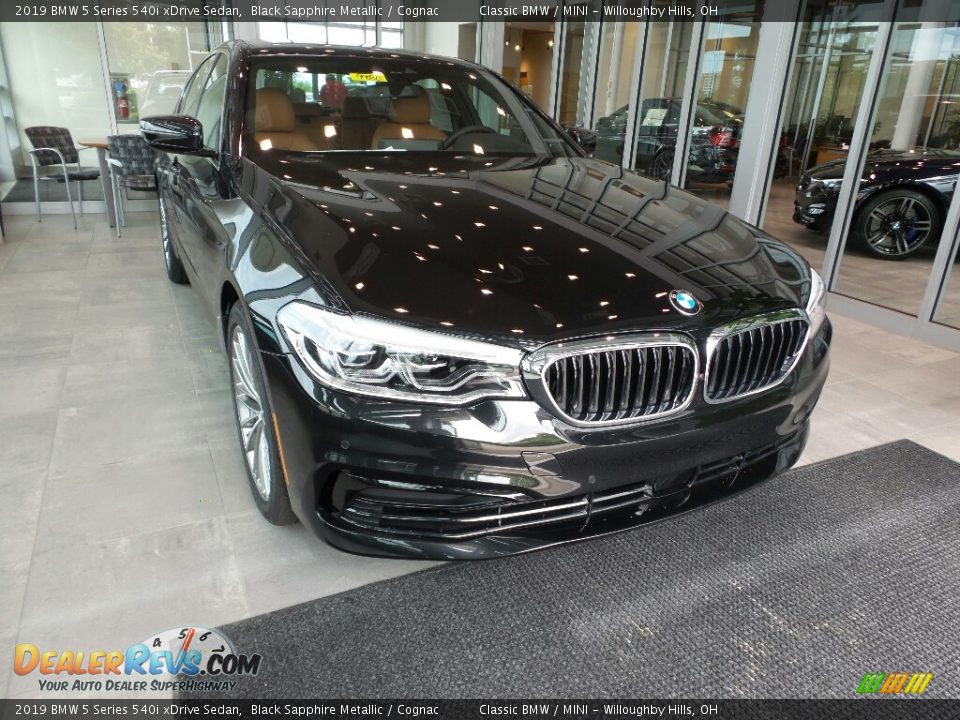 2019 BMW 5 Series 540i xDrive Sedan Black Sapphire Metallic / Cognac Photo #1