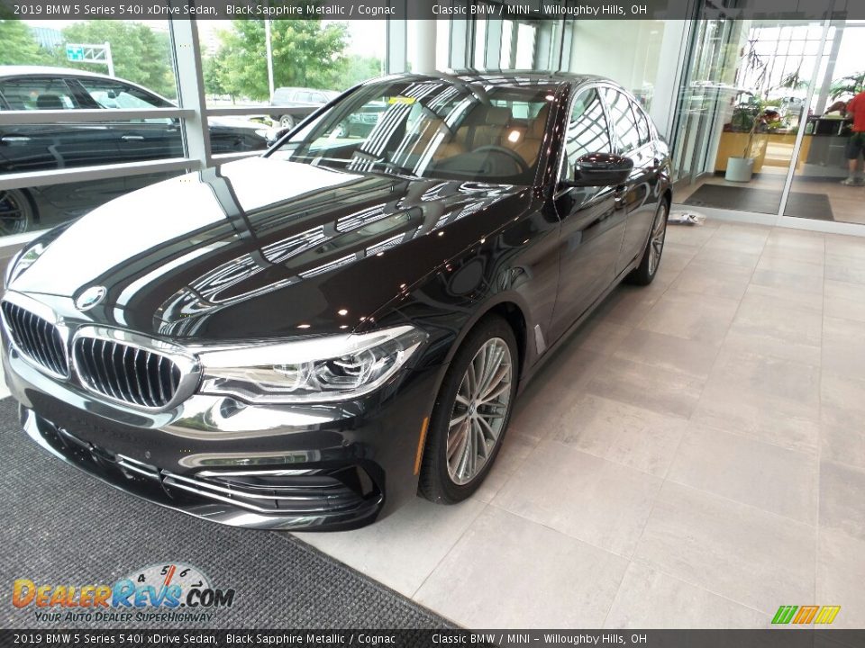 2019 BMW 5 Series 540i xDrive Sedan Black Sapphire Metallic / Cognac Photo #3