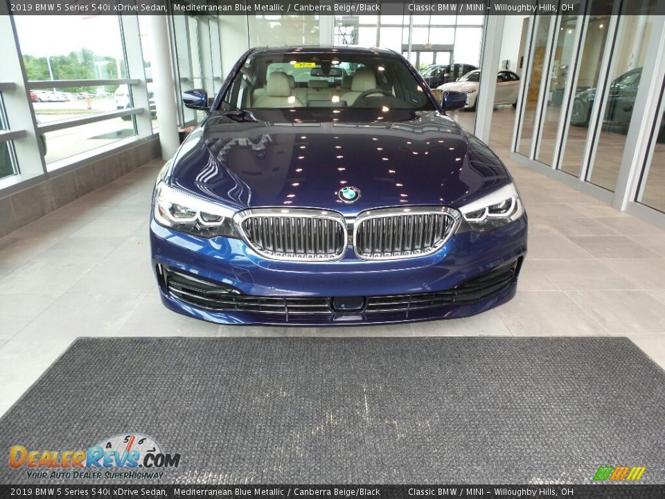 2019 BMW 5 Series 540i xDrive Sedan Mediterranean Blue Metallic / Canberra Beige/Black Photo #4