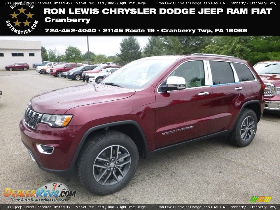 2018 Jeep Grand Cherokee Limited 4x4 Velvet Red Pearl / Black/Light Frost Beige Photo #1