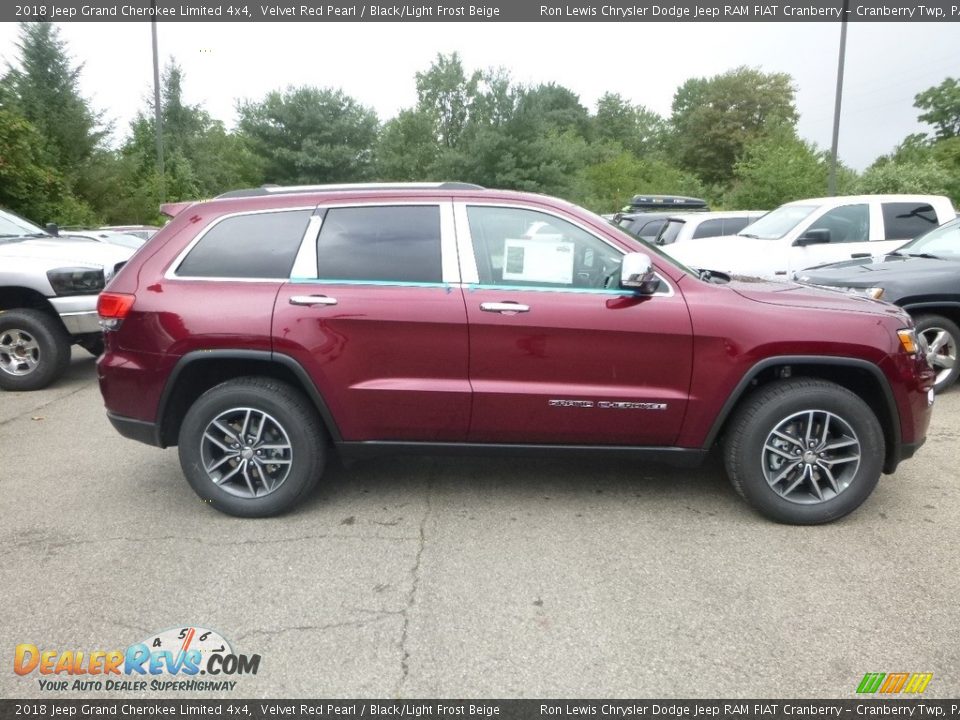 2018 Jeep Grand Cherokee Limited 4x4 Velvet Red Pearl / Black/Light Frost Beige Photo #6