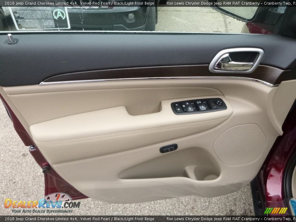 2018 Jeep Grand Cherokee Limited 4x4 Velvet Red Pearl / Black/Light Frost Beige Photo #13