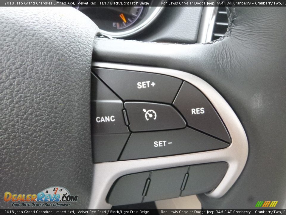 2018 Jeep Grand Cherokee Limited 4x4 Velvet Red Pearl / Black/Light Frost Beige Photo #19